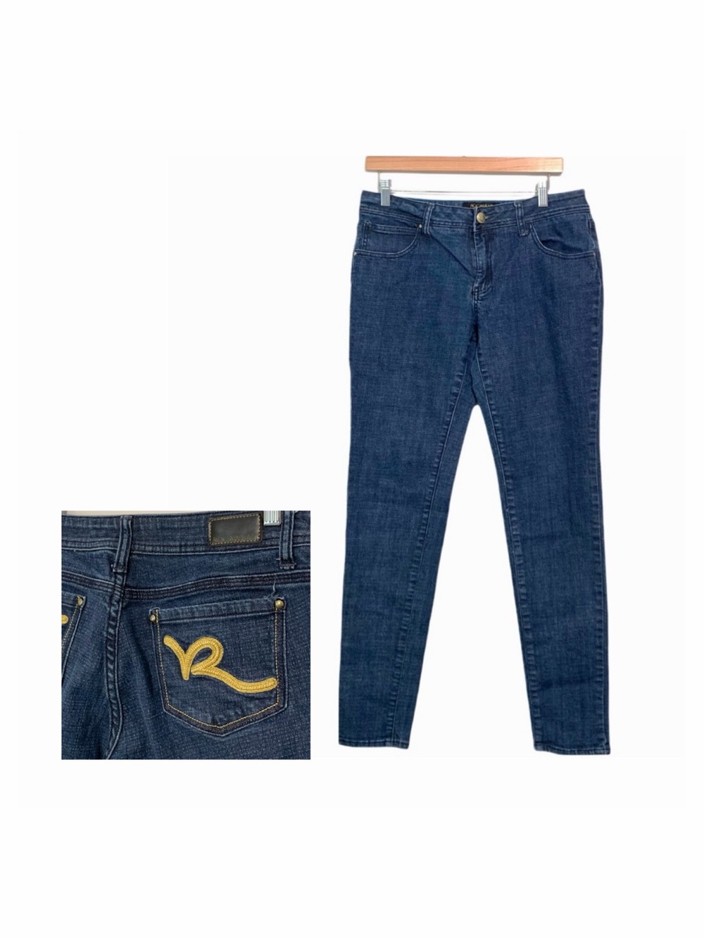 Rocawear Hannah Skinny Leg Jeans Dark Wash Mid Rise Size Juniors 13